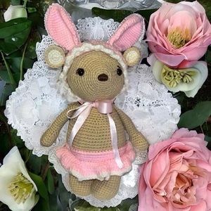 Bonnie the teddy 🧸🎀- Amigurumi